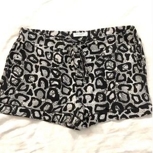 Equipment Cheetah/ Snakeskin Silk Shorts